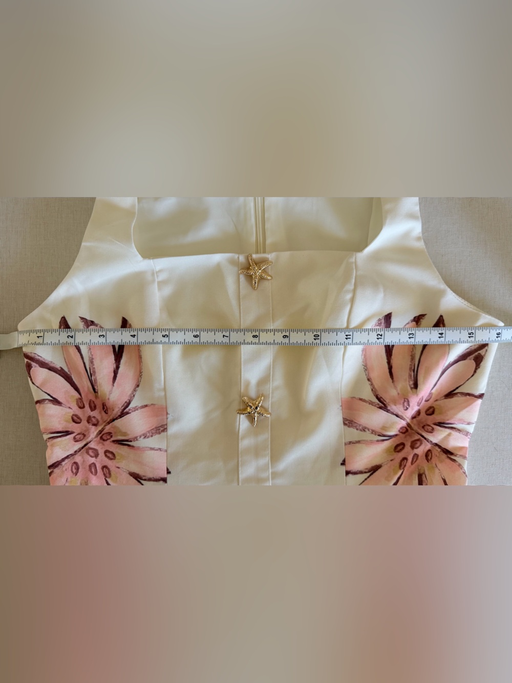 NWT Commense Starfish Detail Floral Print Sleeveless Mini Dress, Size XS - Picture 9 of 11